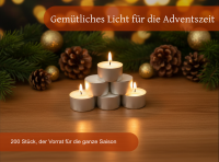200x Teelichter 8 Stunden Brenndauer Gastro Teelichter weiss/weiß h