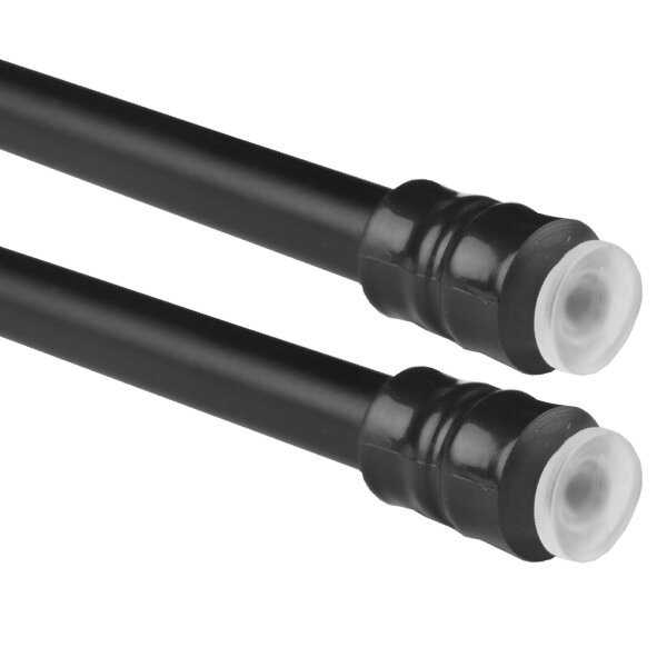 2er Spannstange ausziehbar, ohne Bohren Schwarz Ø10/13 mm 80-120 cm
